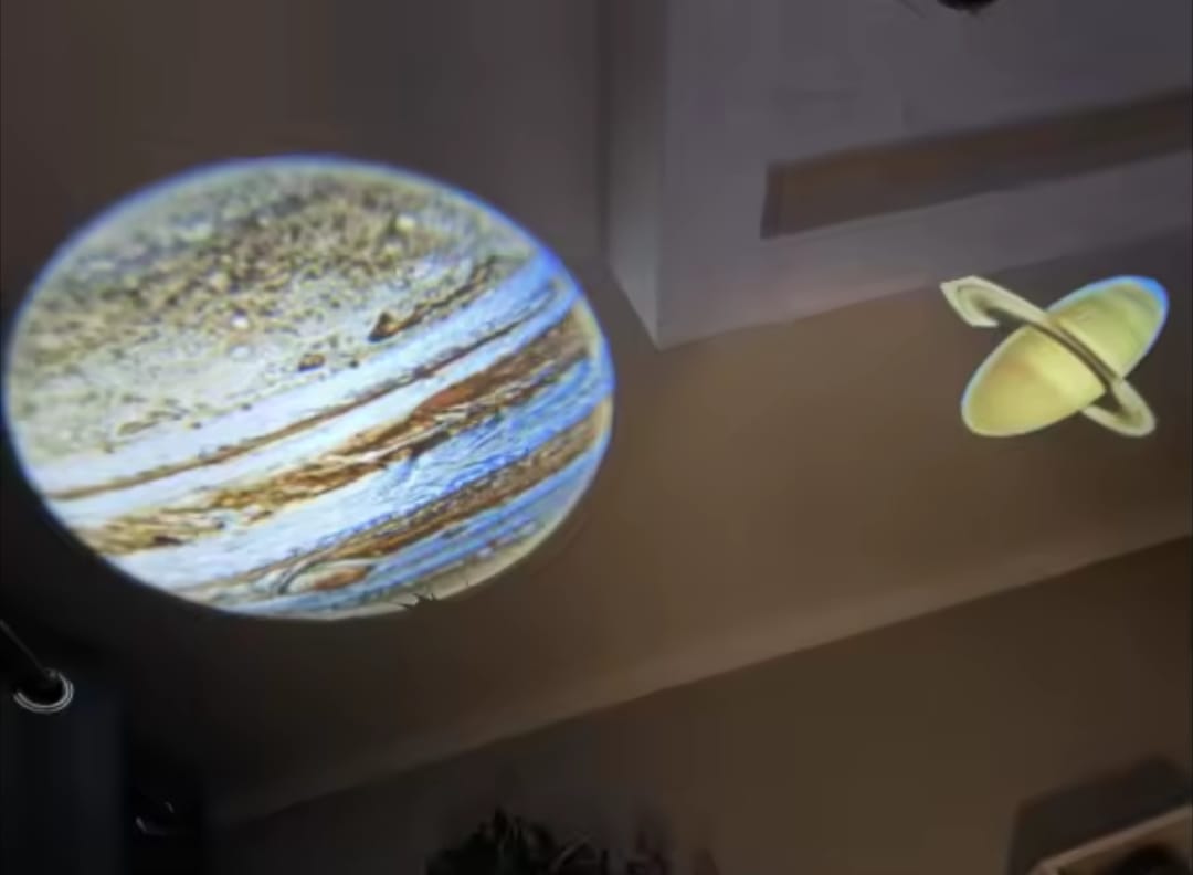 USB Power 3 Color Moon Lamps | 360° Rotatable LED Night Light | Romantic Moon Lamp for Bedroom, Ceiling, Wedding & Home Decoration